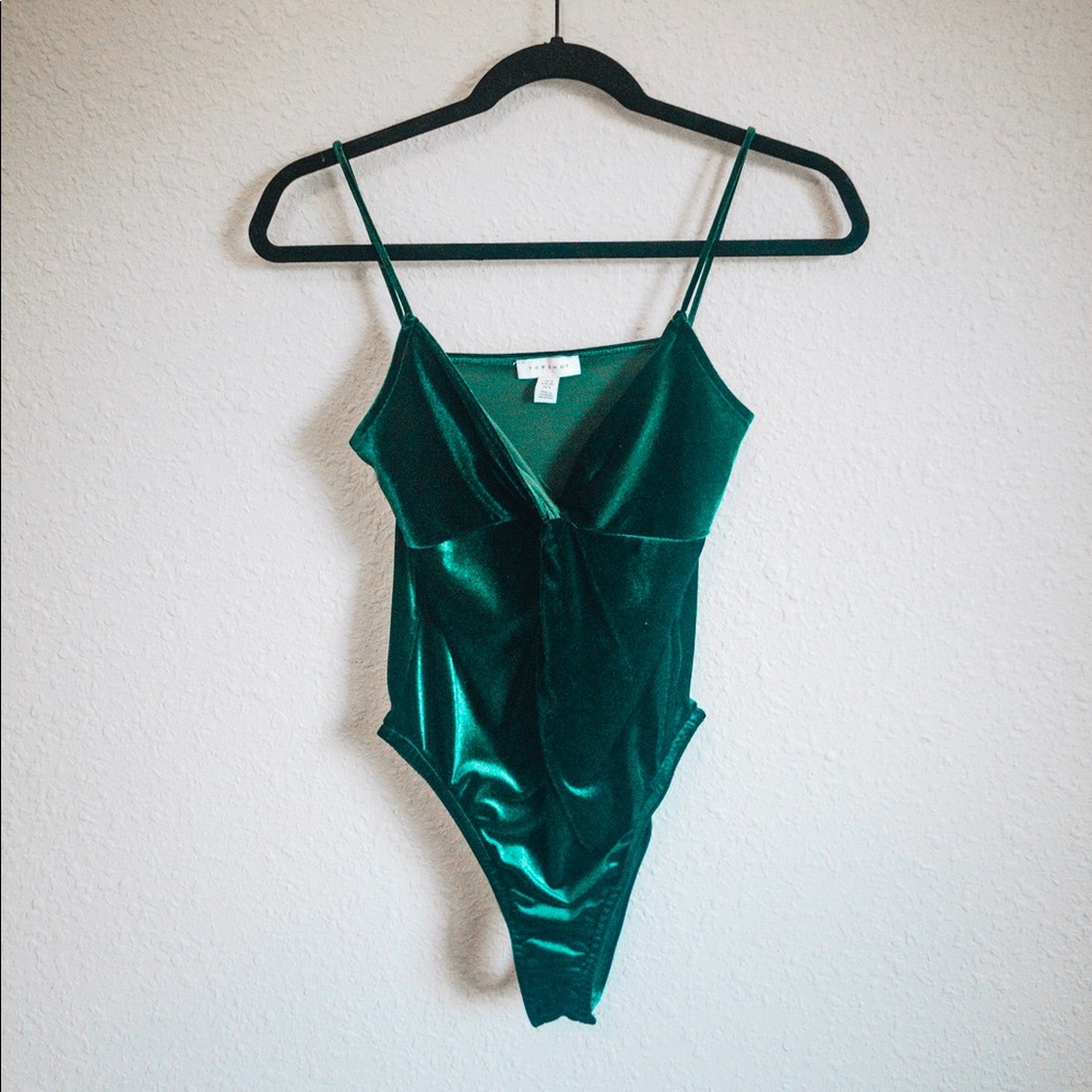 Emerald Velvet Bodysuit